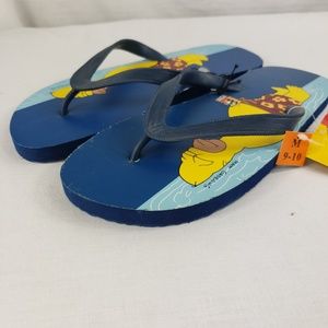 The Simpsons Homer Blue Flip Flops